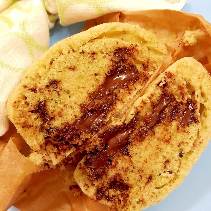 子供が喜ぶ 抹茶蒸しパンwithチョコレート レシピ 作り方 By Acchan66 楽天レシピ